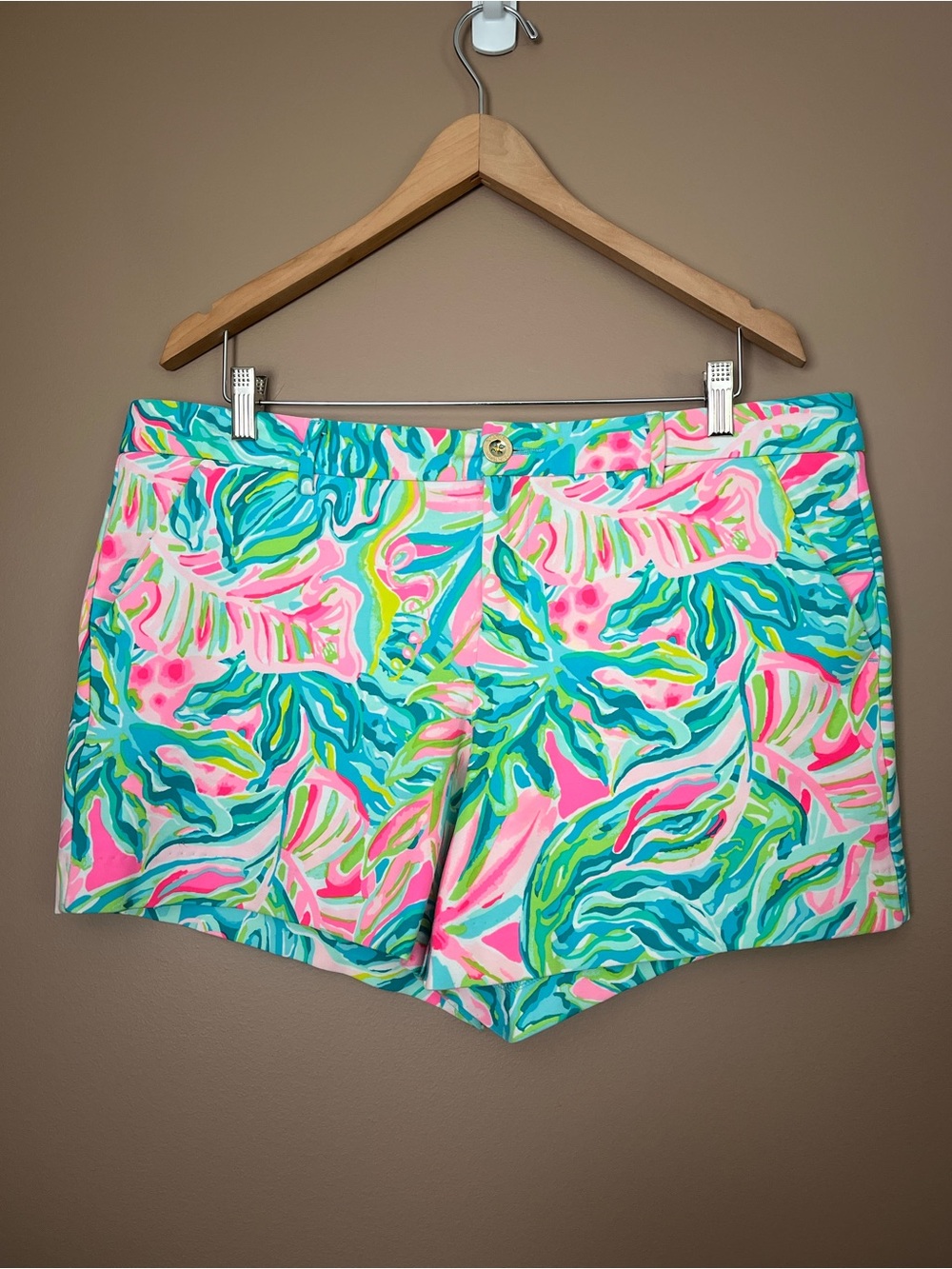 {Lilly Pulitzer} Callahan Knit Shorts in One in a Melon - Womens 14